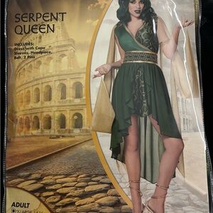 Spirit Serpent Queen Dress - Green and Gold